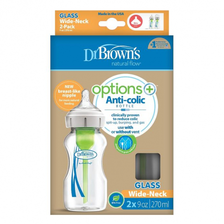 Dr Brown&#039;s staklena Options+flasica 270ml-2 u pakovanju