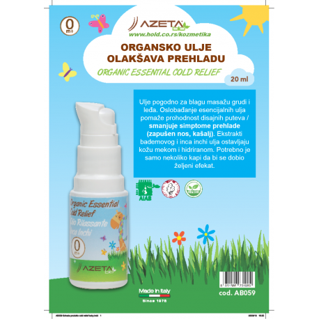 AzetaBio Organic bebi ulje koje olaksava prehladu 20ml