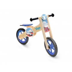 Yugo Wooden Balance Bike Blue