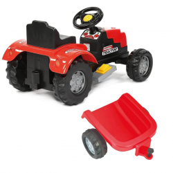 Cobratoys traktor na akumulator sa prikolicom 6V Crveni