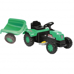 Cobratoys traktor na akumulator sa prikolicom 6V Zeleni