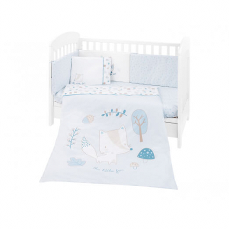 KikkaBoo posteljina sa ogradicom 6pcs 60x120 Little Fox