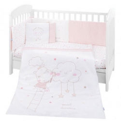 KikkaBoo posteljina sa ogradicom 6pcs 70x140 Hippo Dreams