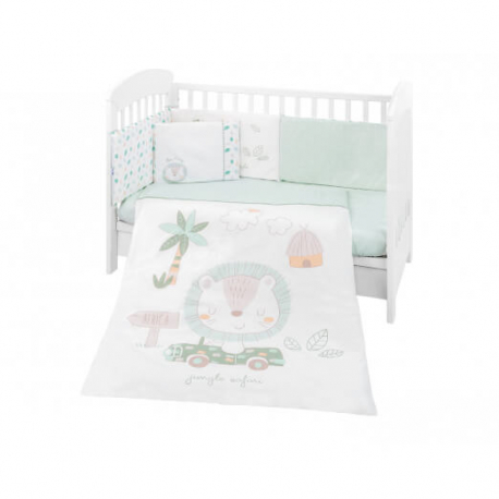 KikkaBoo posteljina sa ogradicom 6pcs 60x120 Jungle King