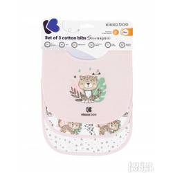 KikkaBoo portikle od pamuka set 3 kom Savanna pink