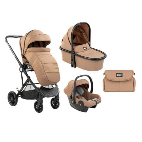 KikkaBoo kolica Cherie 3in1 set sa auto sedistem I tvrdom korpom Beige