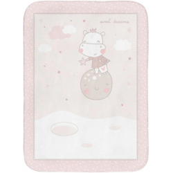 KikkaBoo Super soft sherpa baby cebence 80x110 Hippo Dreams