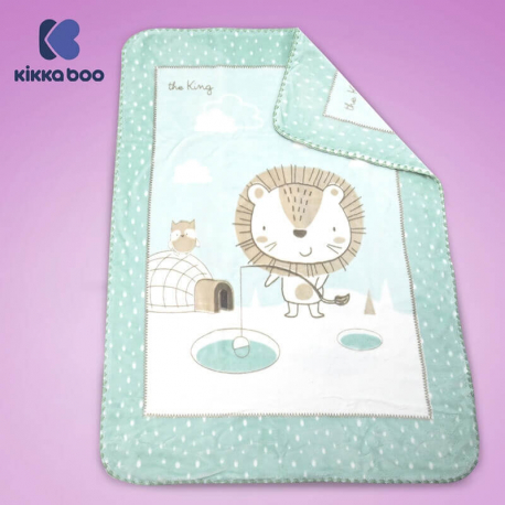 KikkaBoo Super soft sherpa baby cebence 80x110 Jungle King