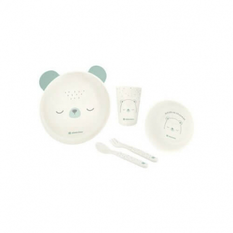 KikkaBoo Set posuda 4 dela Bear with Me Mint