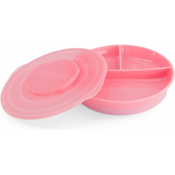 Twistshake podeljeni tanjir 6+ pastel Pink