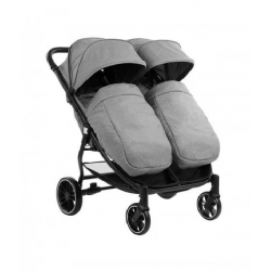 KikkaBoo kolica za blizance Happy 2 Light Grey