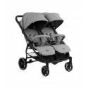 KikkaBoo kolica za blizance Happy 2 Light Grey