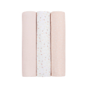 KikkaBoo Pelene od muslina set 3 kom 100x100 Confetti Pink