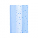 KikkaBoo Pelene od muslina set 3 kom 100x100 Dots blue
