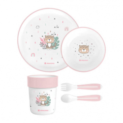 KikkaBoo SET POSUDJA 4 DELA SAVANNA PINK