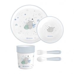 KikkaBoo SET POSUDJA 4 DELA SAVANNA BLUE