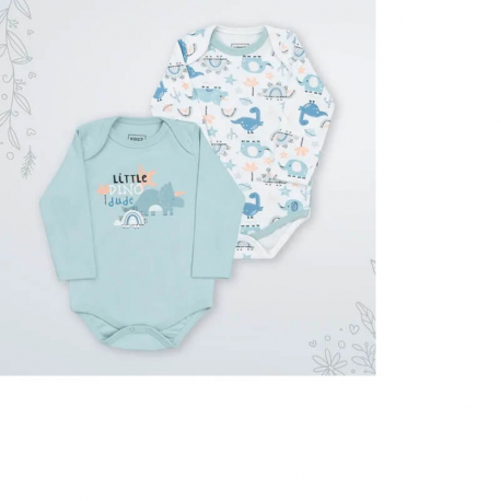KIDZZ BODI DUG RUKAV BLUE 2KOM