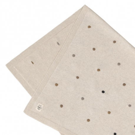 LASSIG CEBE PLETENO &quot;DOTS&quot; NATURE (80 X 100 CM)