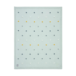 LASSIG CEBE PLETENO "DOTS" LIGHT MINT (80 X 100 CM)