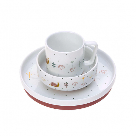 LASSIG SET ZA JELO PORCELAN GARDEN EXPLORER SNAIL