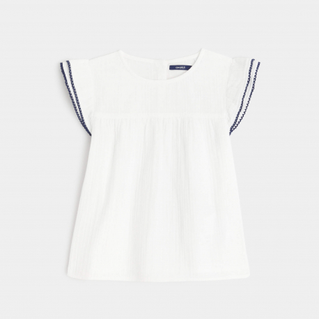 OK Bluza pamucna sa leptir rukavima za devojcice