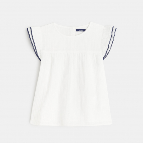 OK Bluza pamucna sa leptir rukavima za devojcice