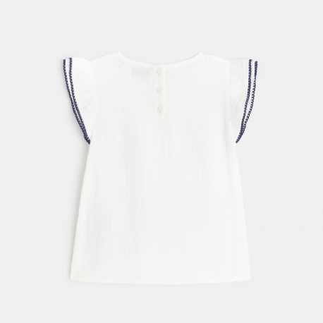 OK Bluza pamucna sa leptir rukavima za devojcice