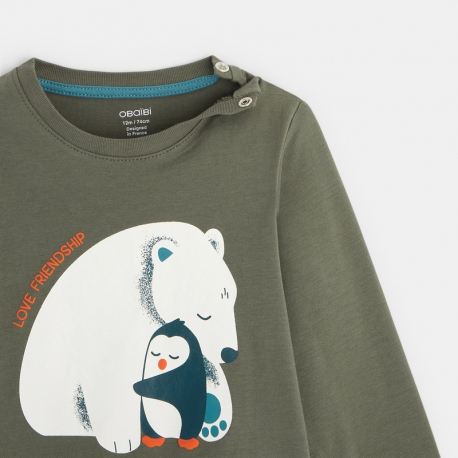 OB Majica sa polarnim medvedom i pingvinom za decaka
