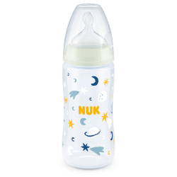 Nuk flasica plasticna silikon 300ml S1 Night 741143