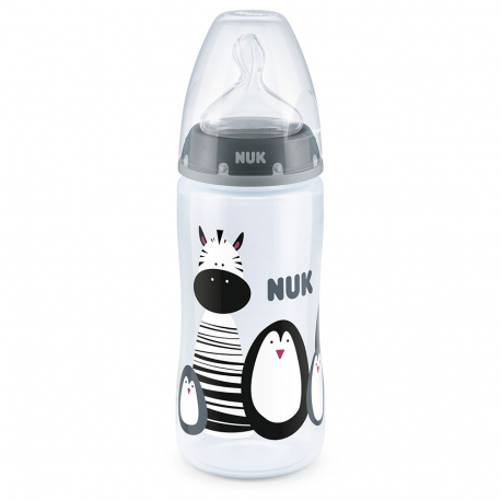 Nuk flasica FC silikon 300ml 6-18m Monohrome sa indikatorom temp